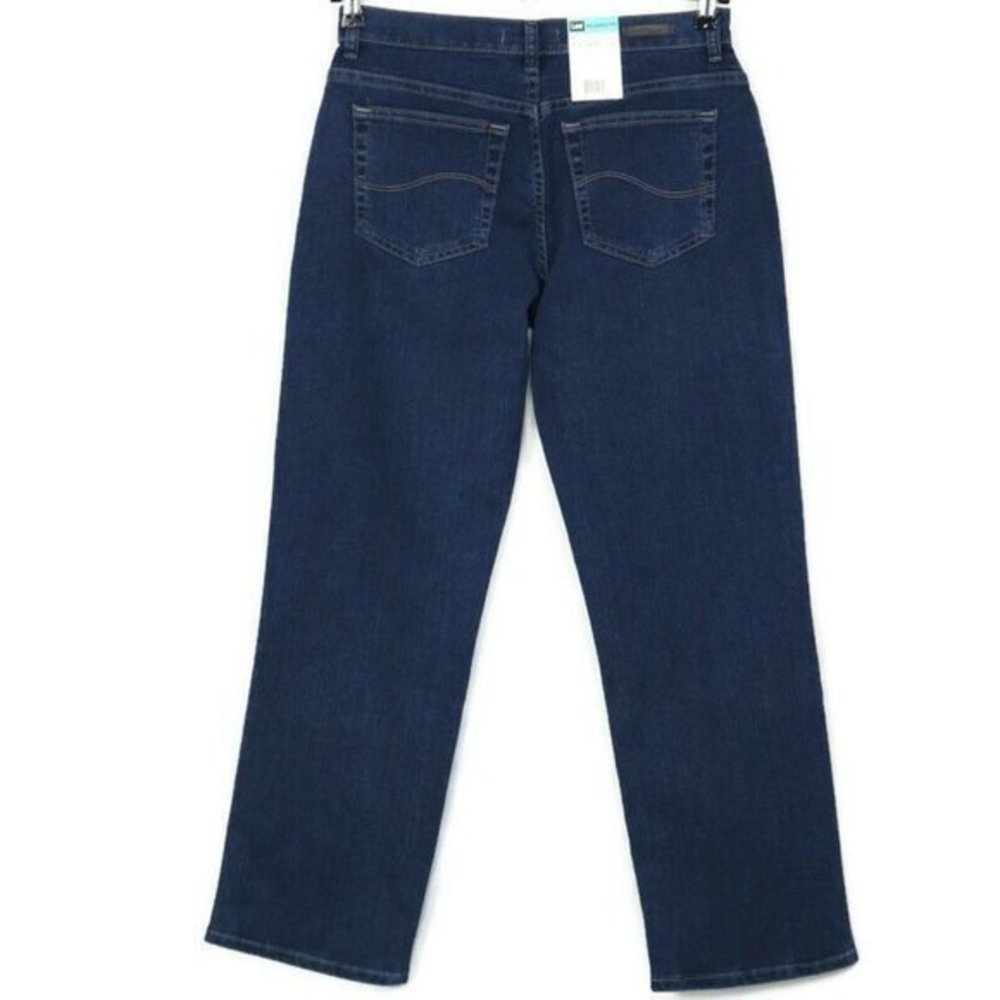 Lee 1889 Relaxed‎ Fit Straight Jeans Stretch Dark 8 Petite 8P